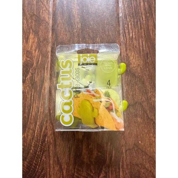 NEW Joie MSC Taco Holders Set Of 4 Green Cactus Upright Festive Dinner Party - Picture 4 of 4